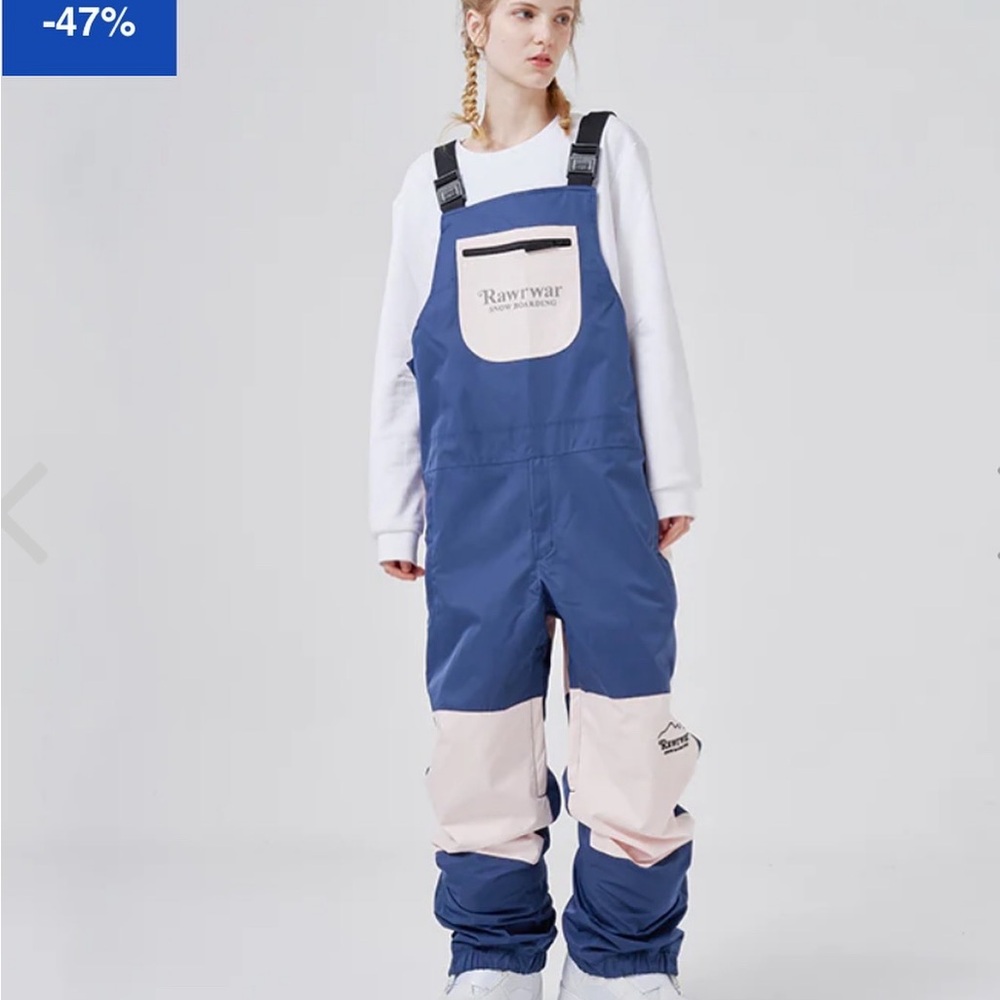Women's Stylish Blue and Pink Overalls